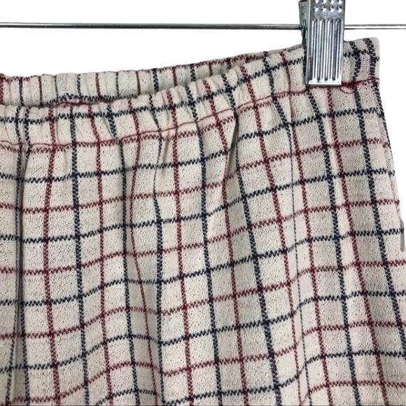 Vintage 70s ILGWU grandma flare plaid grid pants S - Picture 7 of 13